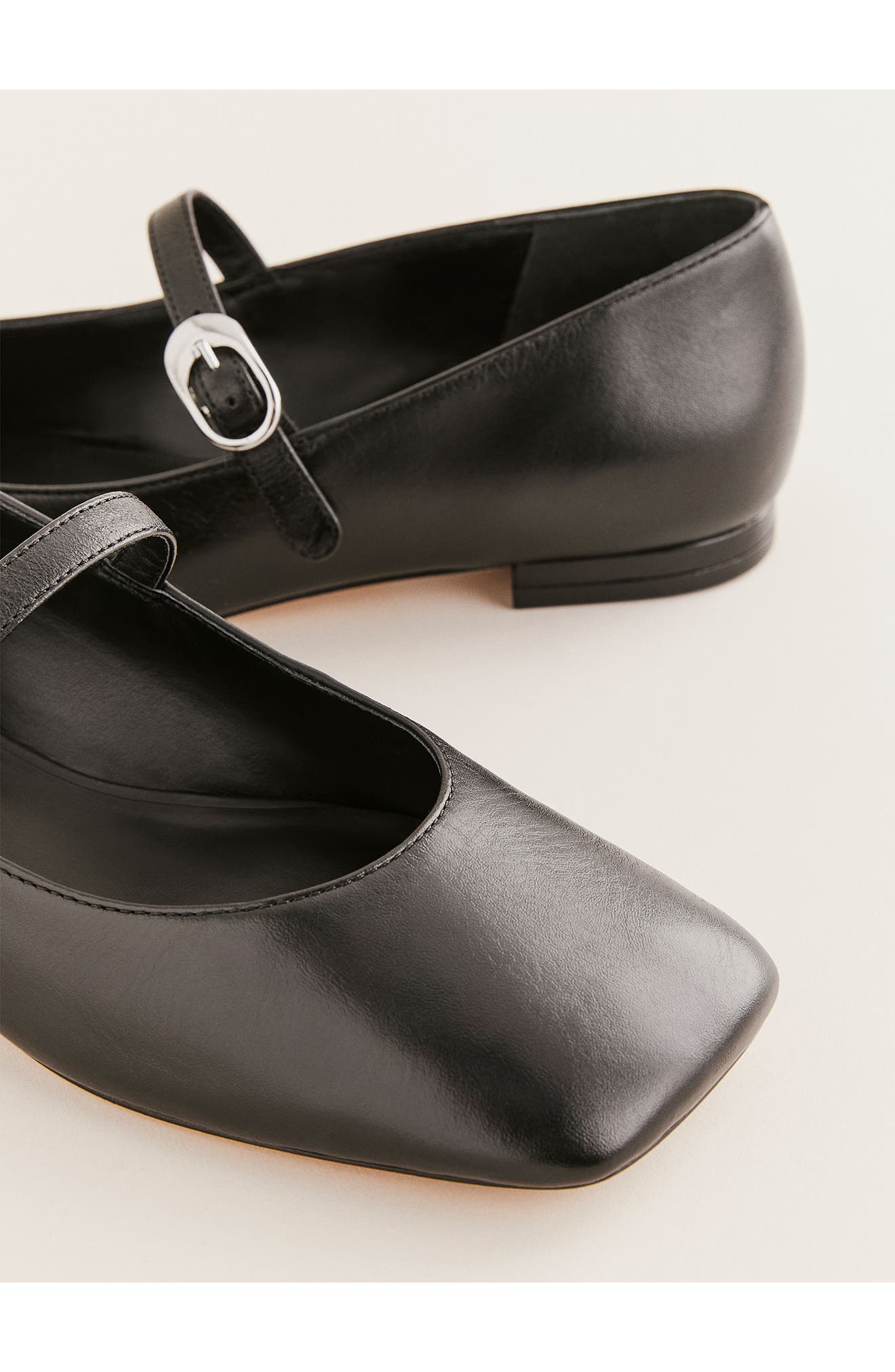 Melissa Mary Jane Flat, Alternate, color, BLACK LEATHER