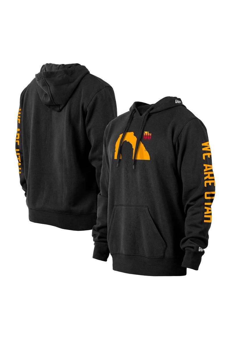 Men's New Era Black Utah Jazz 2021/22 City Edition Pullover Hoodie, Main, color, Black