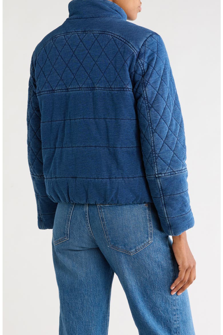 Denim Puffer Jacket, Alternate, color, INDIGO