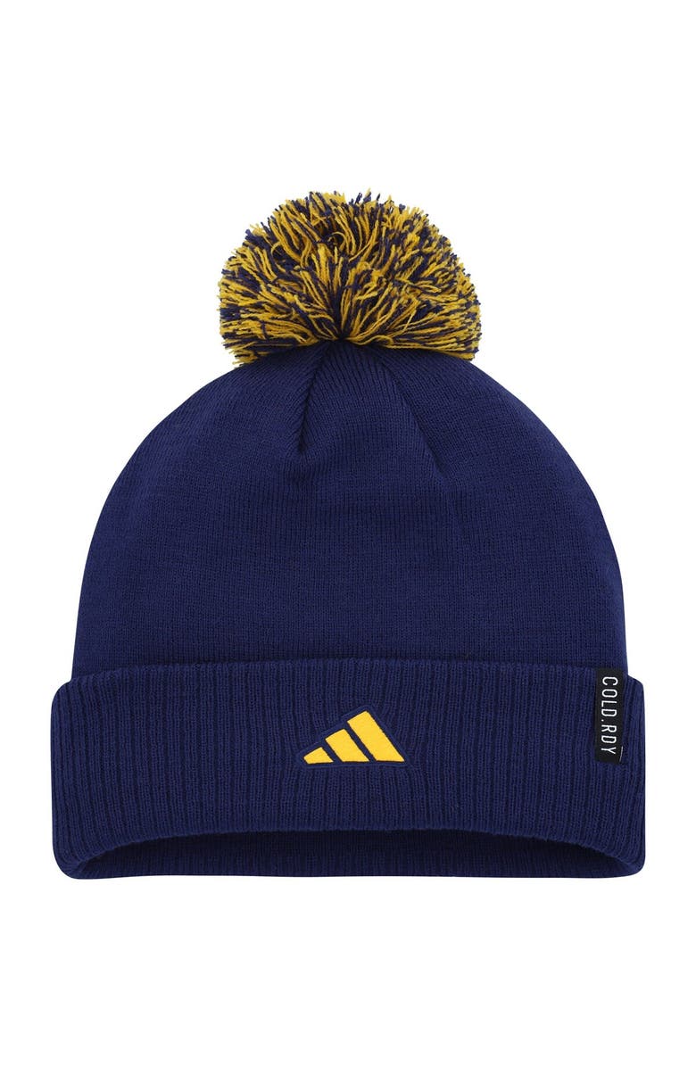 adidas Men's adidas Blue St. Louis Blues COLD.RDY Cuffed Knit Hat with Pom, Alternate, color, Blue