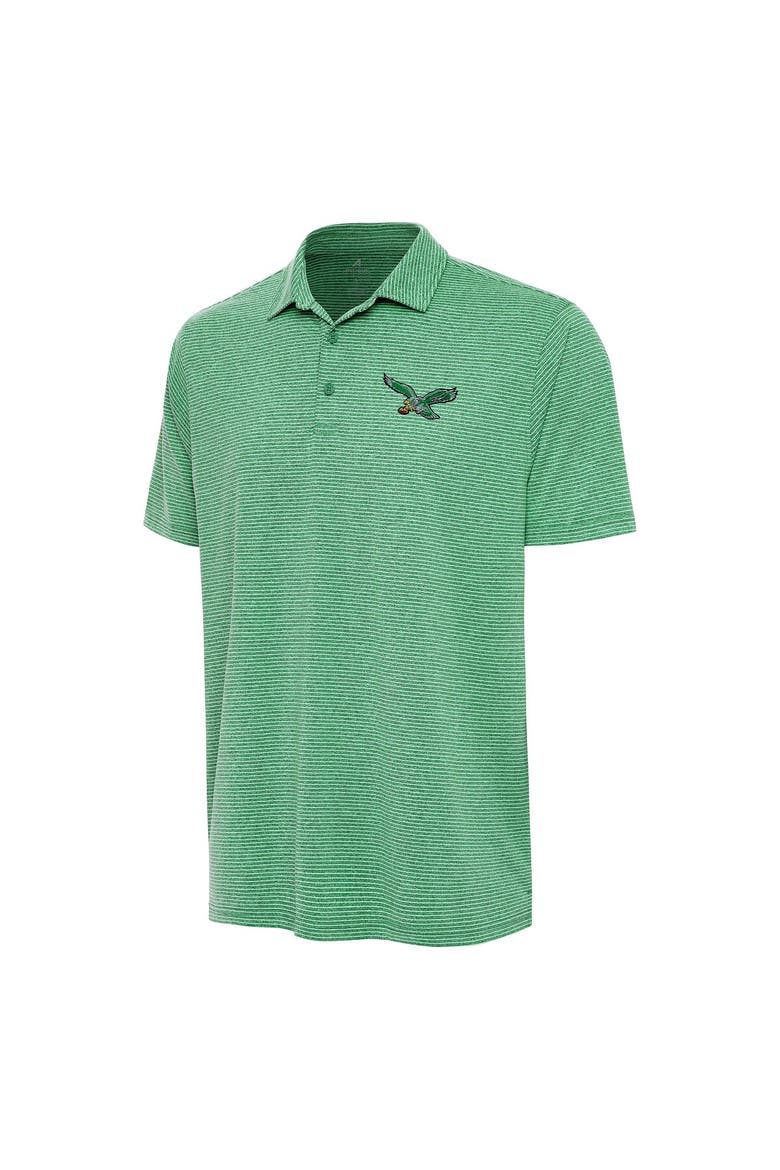 Men's Antigua Heather Kelly Green Philadelphia Eagles  Scheme Polo, Alternate, color, Heather Kelly Green