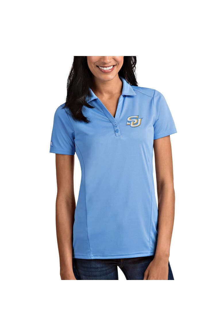Women's Antigua Light Blue Southern University Jaguars Tribute Polo, Main, color, Light Blue