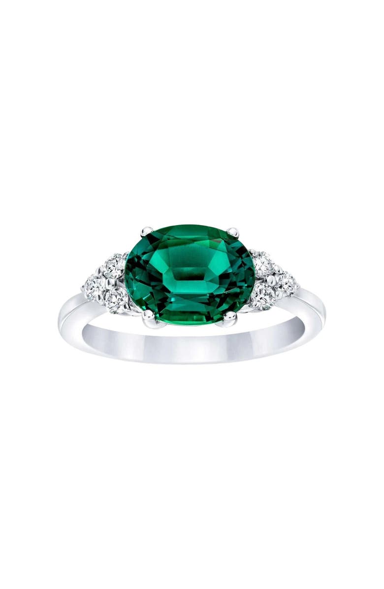 Bliss Diamond 3 1/4Ct Oval Emerald & Lab Grown Diamond Ring in 10k or Gold, Main, color, 