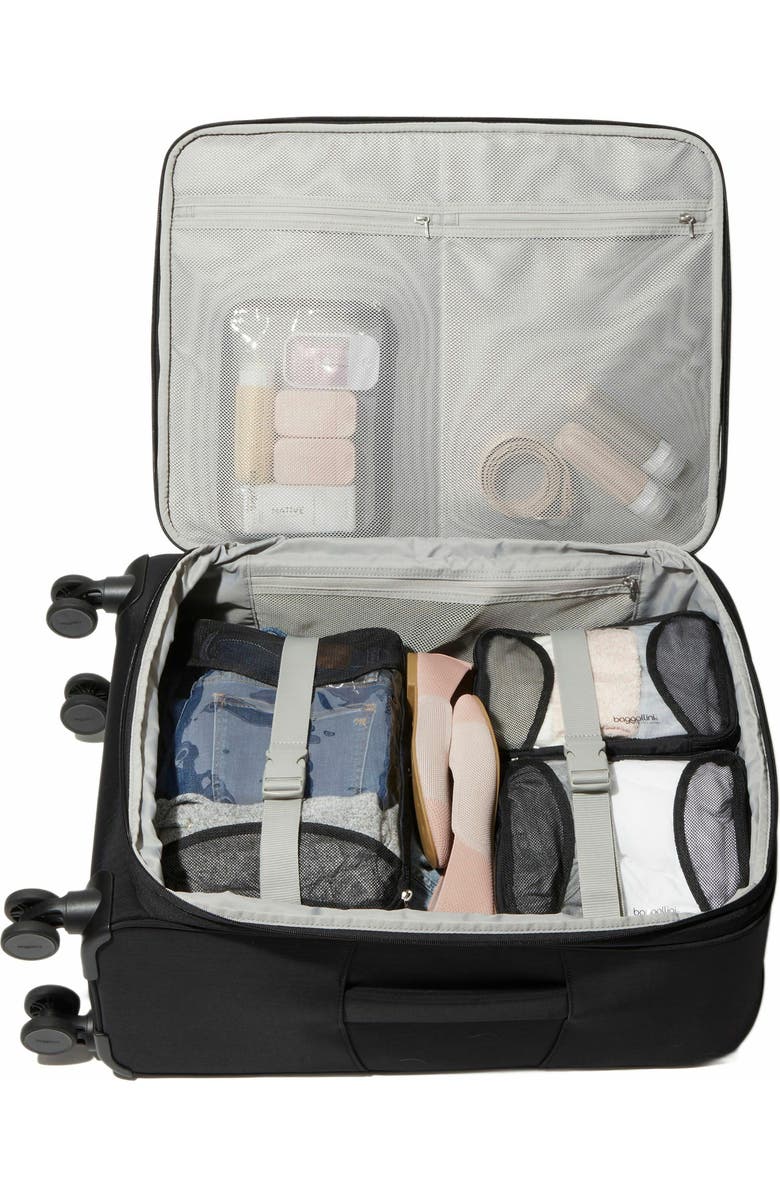 BAGGALLINI 26 in. Large Checked Luggage with Expansion, Alternate, color, Black