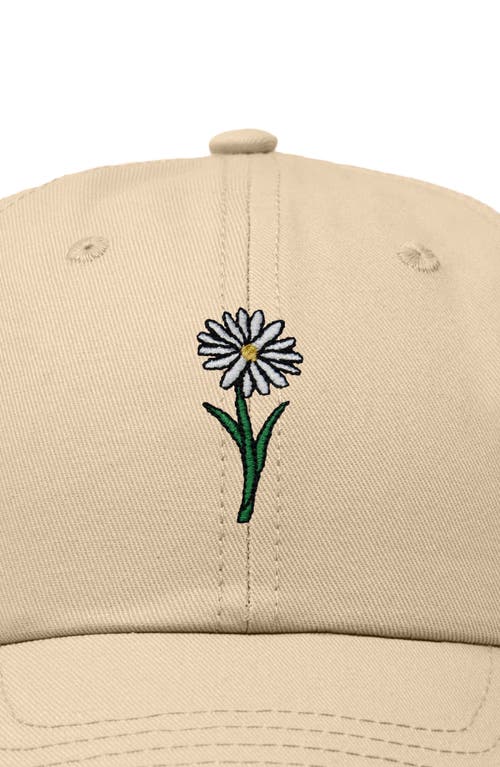 Dalix Daisy Embroidered Everyday Hat In Khaki