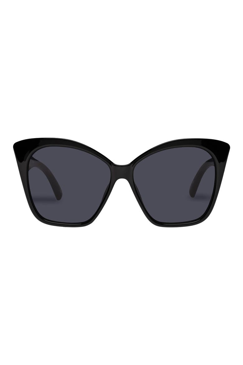 Hot Trash 56mm Cat Eye Sunglasses, Main, color, BLACK / SMOKE MONO