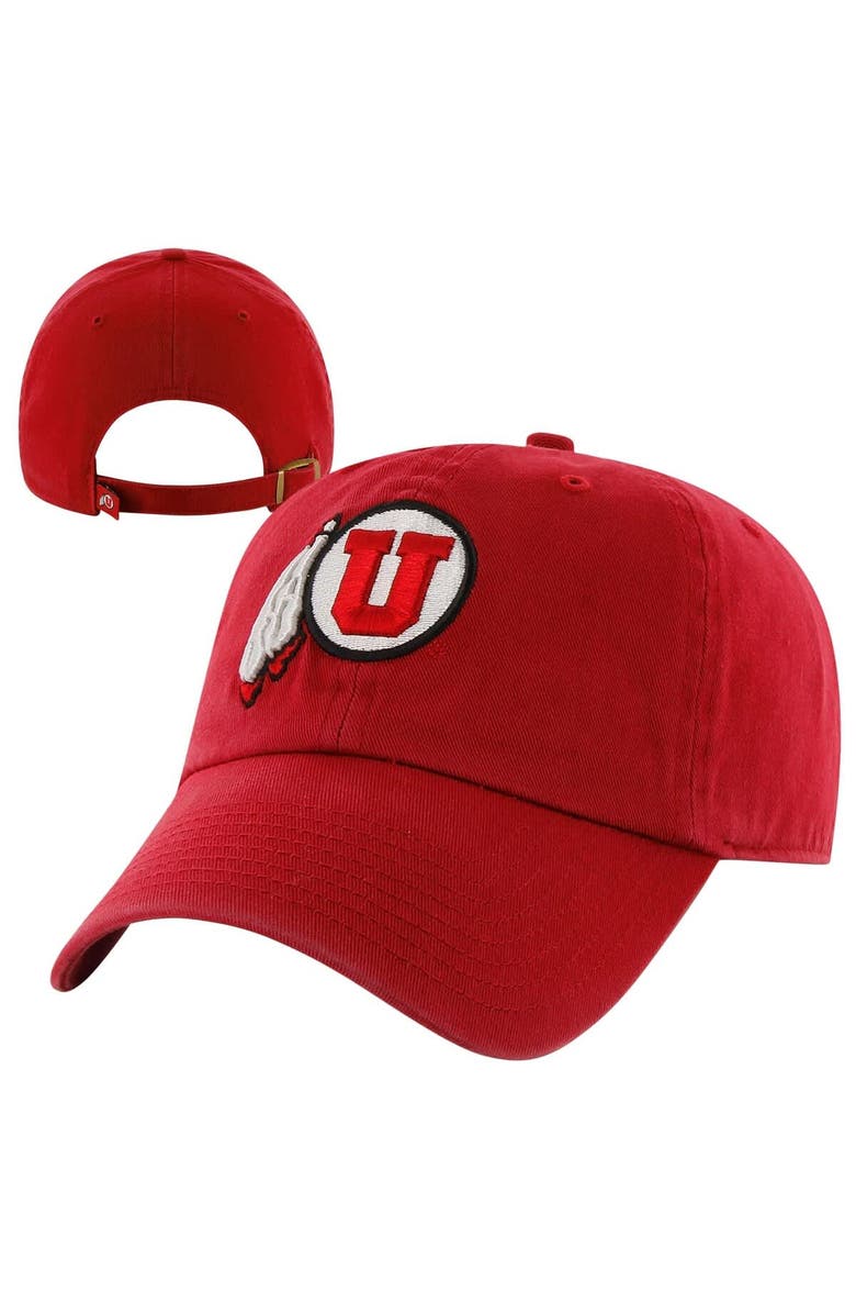 '47 Men's '47 Red Utah Utes Vintage Clean Up Adjustable Hat, Main, color, Red