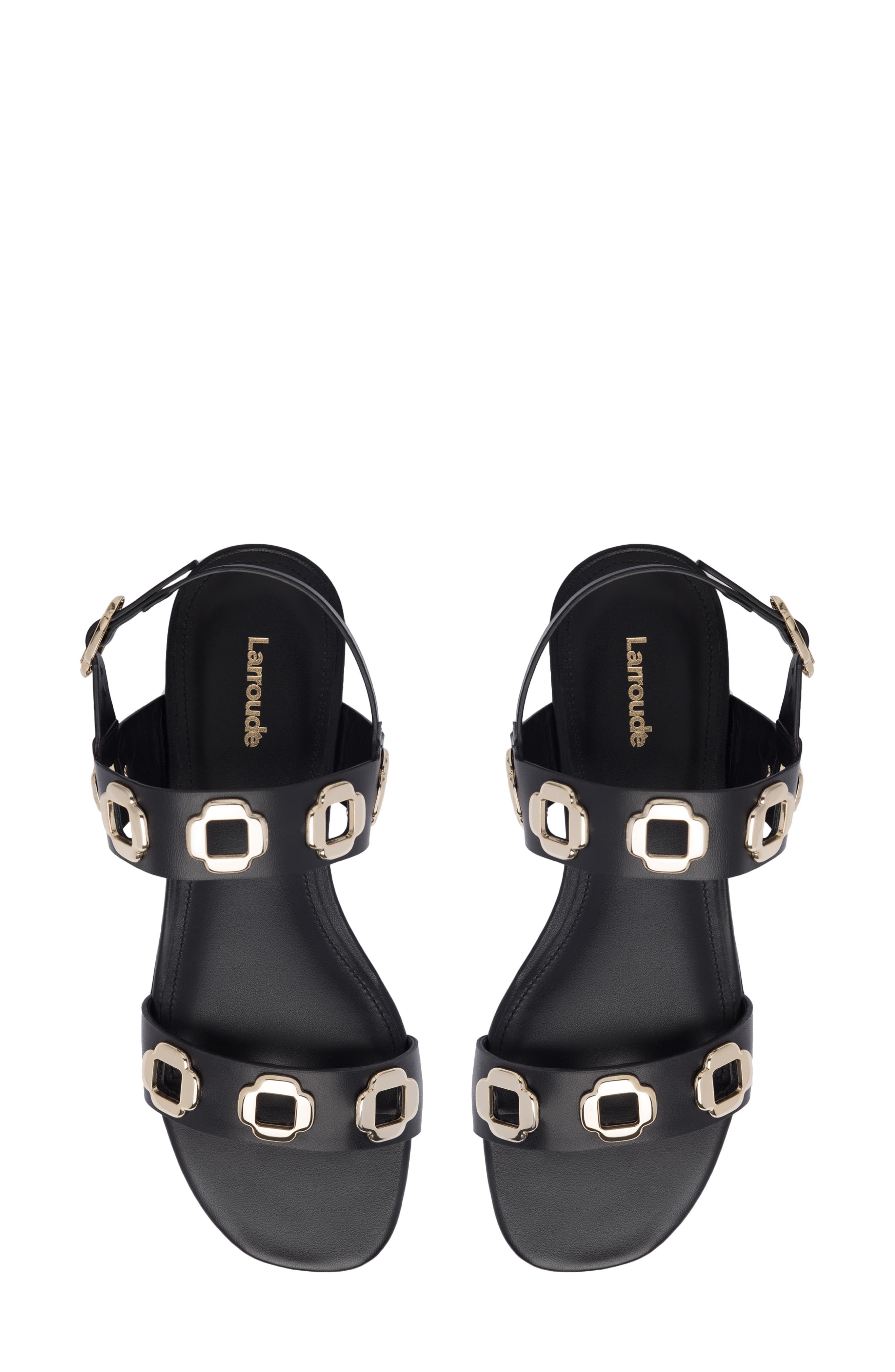Milan Flat Sandal, Alternate, color, BLACK