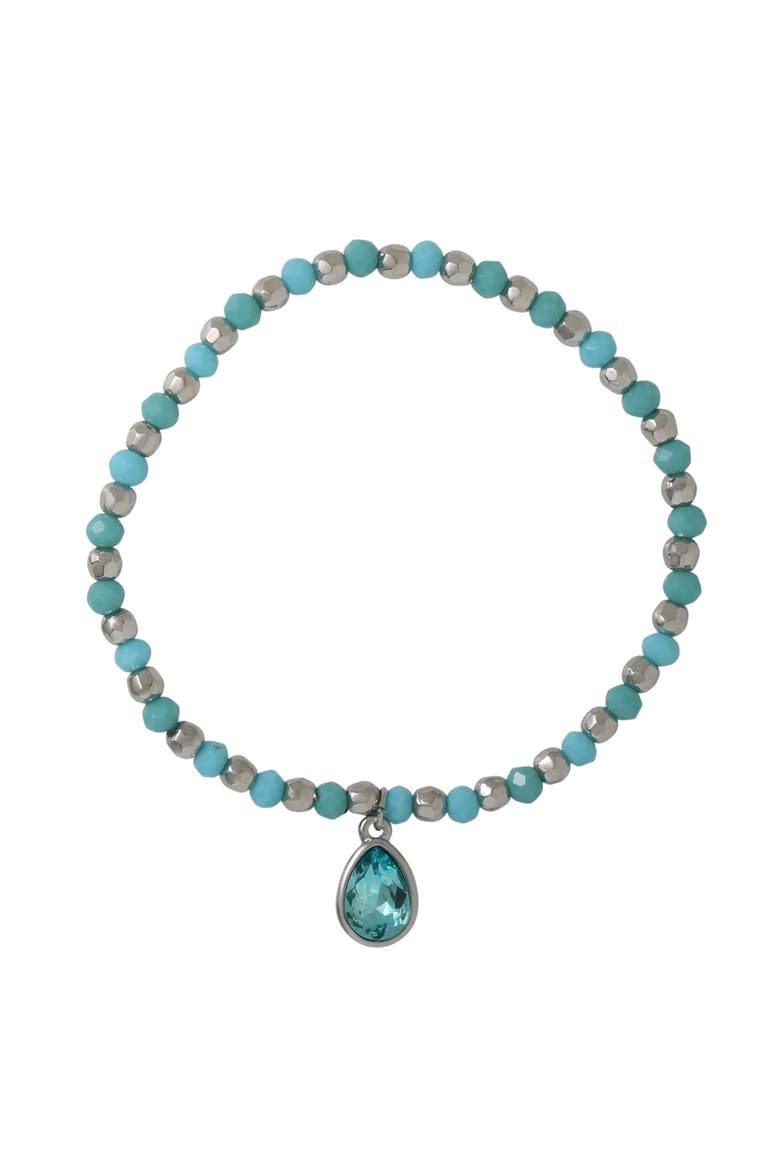 Stackable Beaded Bracelets for Women 5-Piece Set with Charms, Alternate, color, Gold-Tone