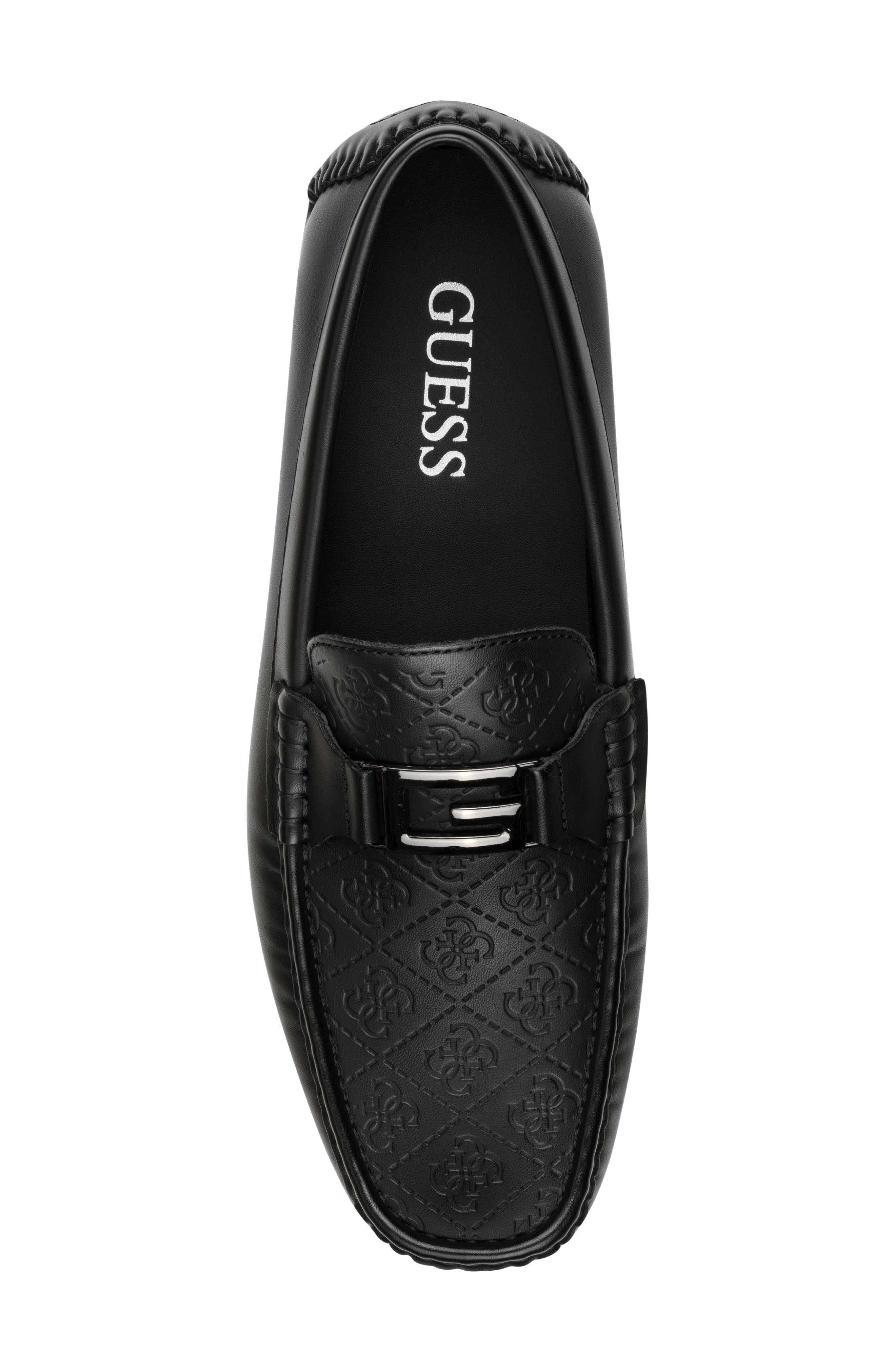 Gmayova Faux Leather Loafer, Alternate, color, BLACK LOGO
