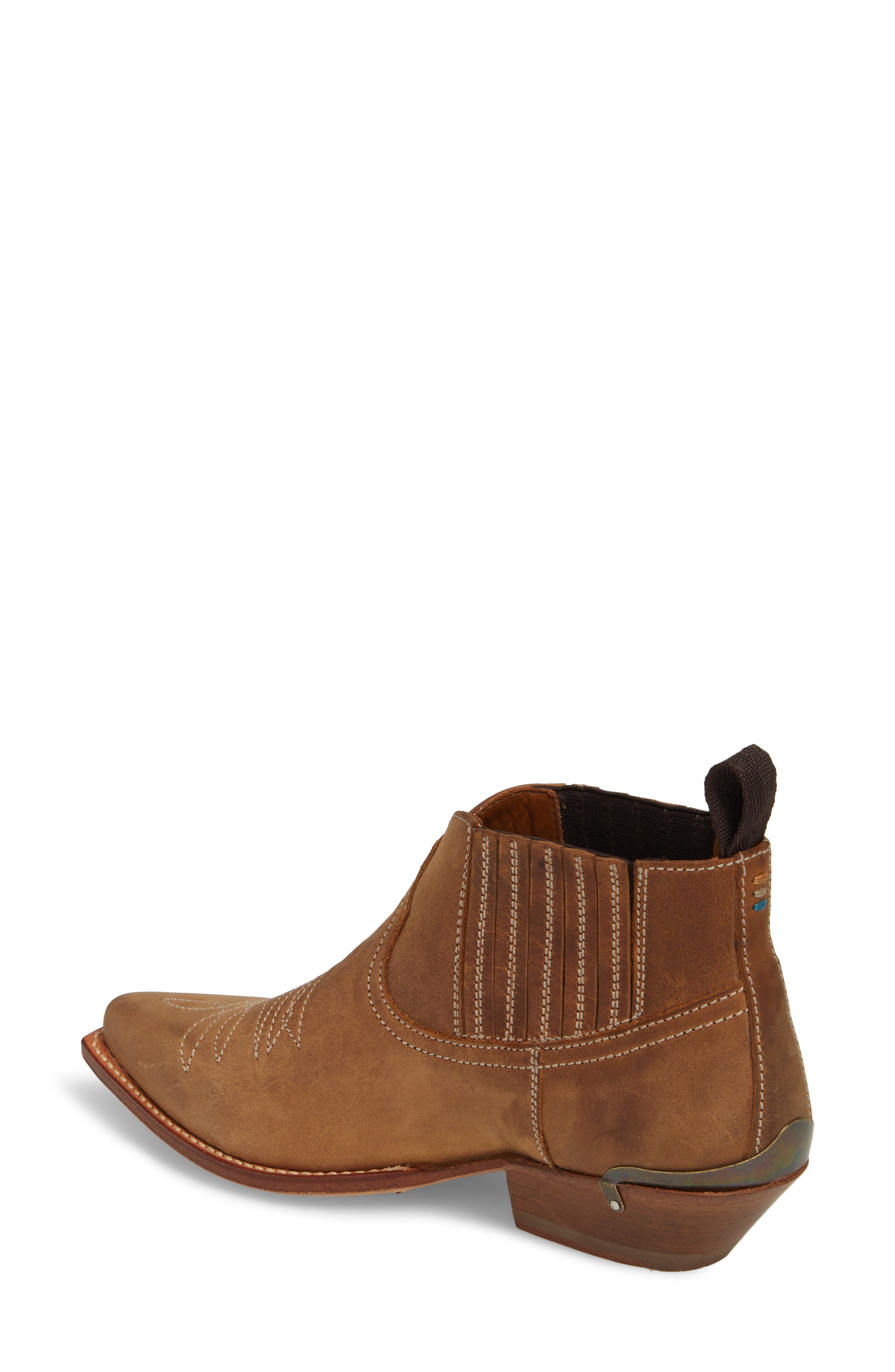 Jalon Western Bootie, Alternate, color, BROWN LEATHER