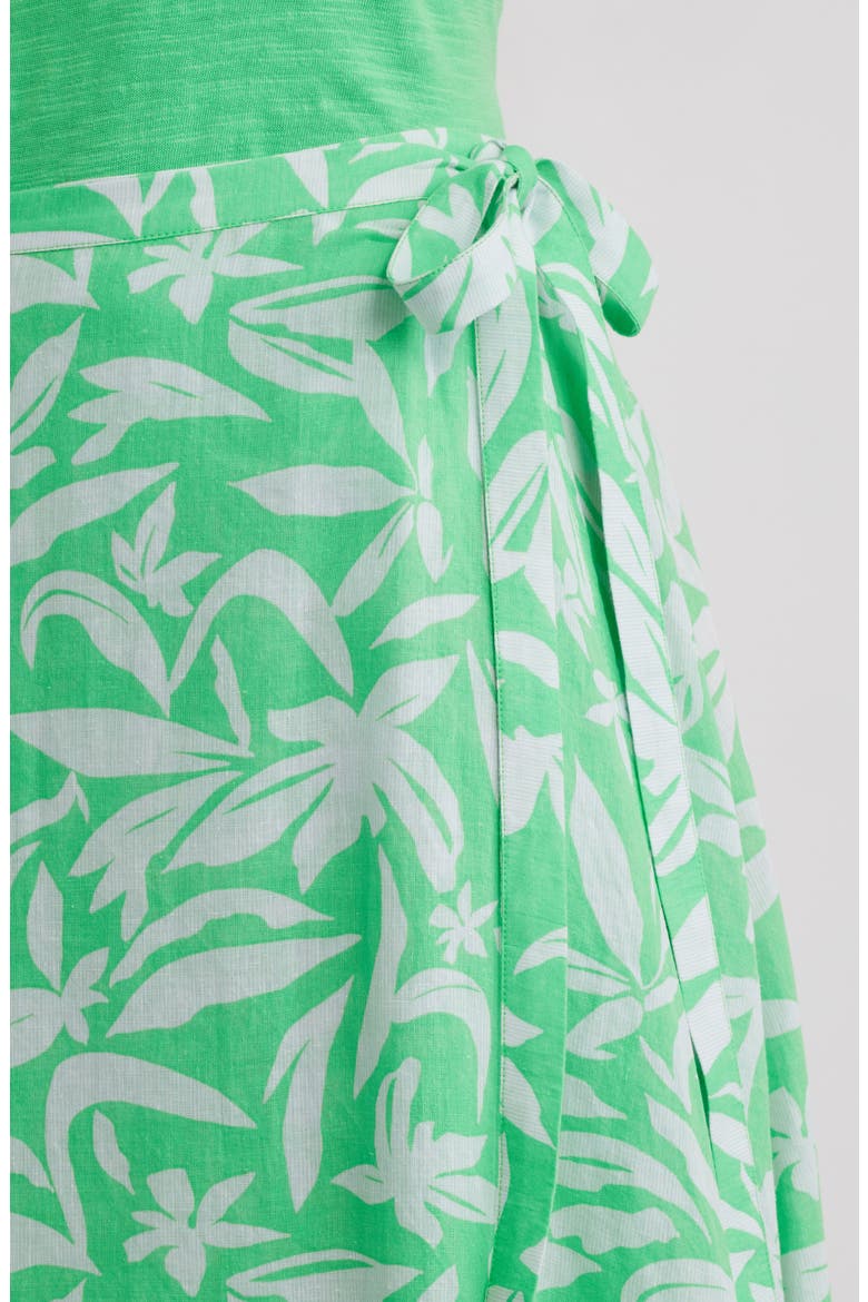 Wrap Skirt, Alternate, color, GREEN- BLUE HATTIE FLORAL