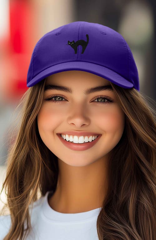 DALIX DALIX BLACK CAT EMBROIDERED CASUAL HAT 