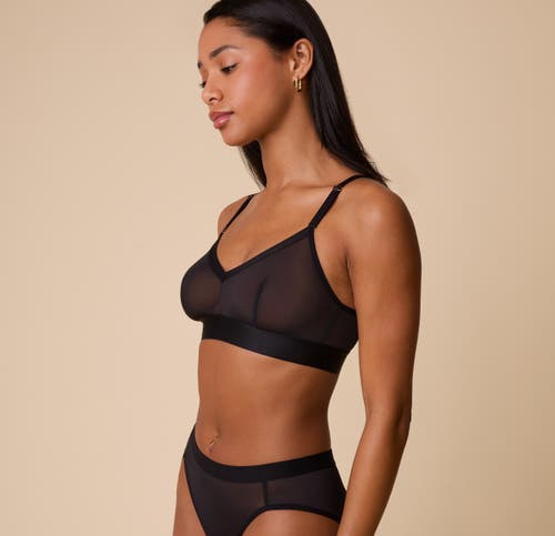 Harper Wilde Comfortmesh Triangle Bralette In Black