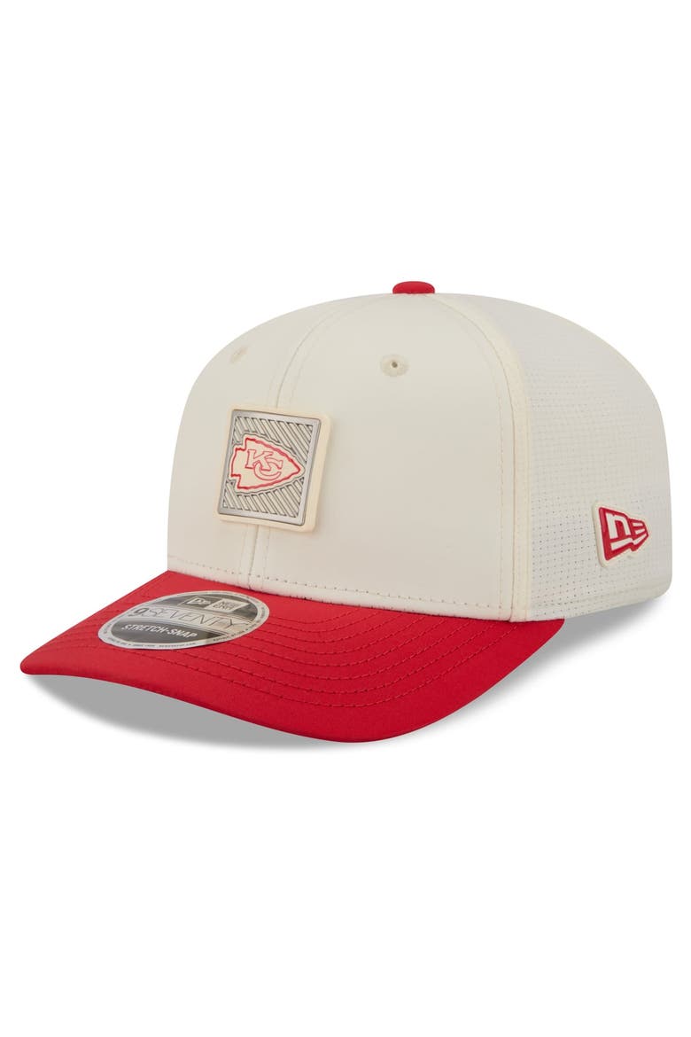 Men's New Era  Cream/Red Kansas City Chiefs 2026 NFL Training Camp 9SEVENTY Adjustable Hat, Alternate, color, Cream