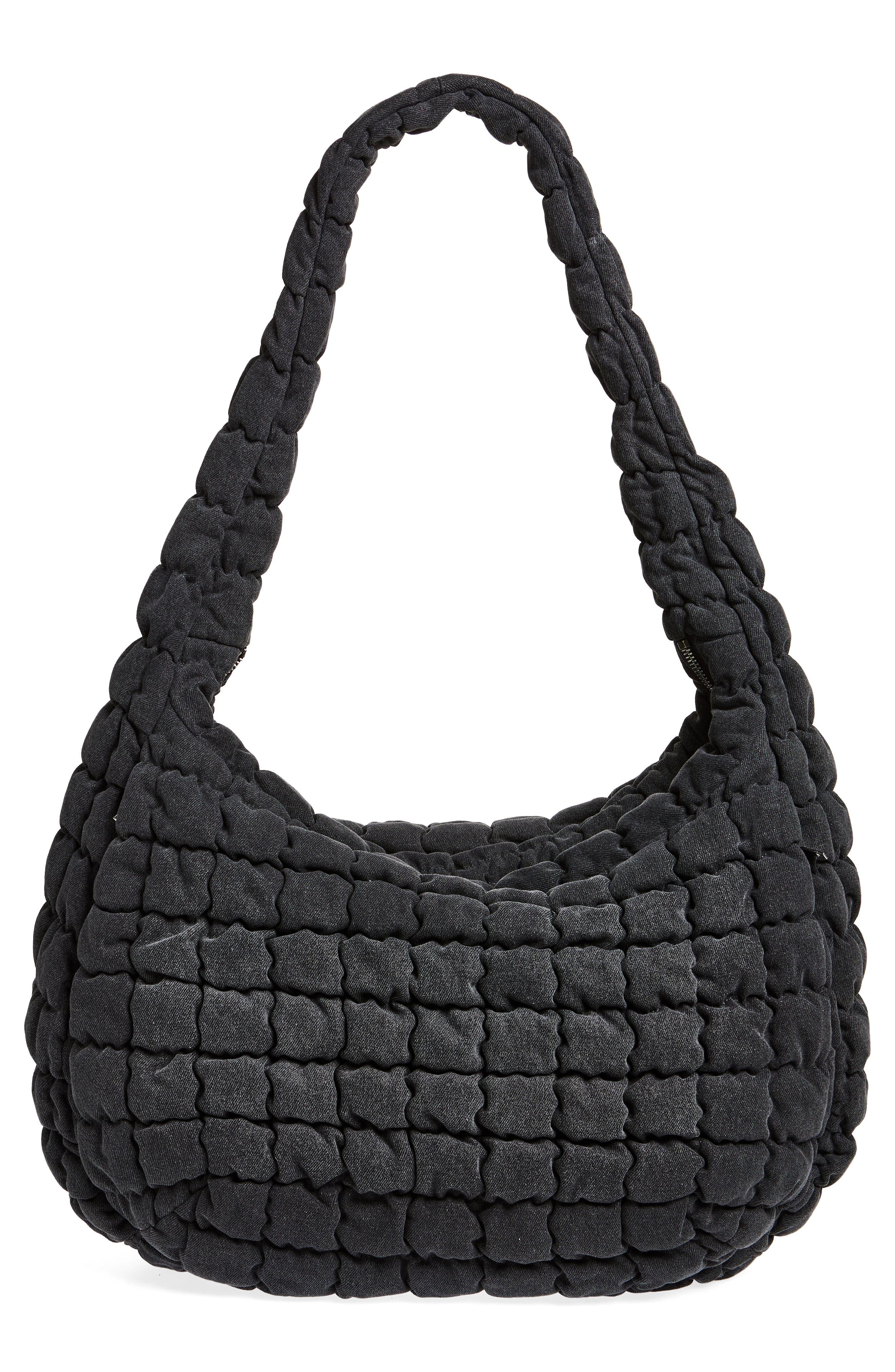 COS Oversize Quilted Recycled Polyester Crossbody Bag, Main, color, 