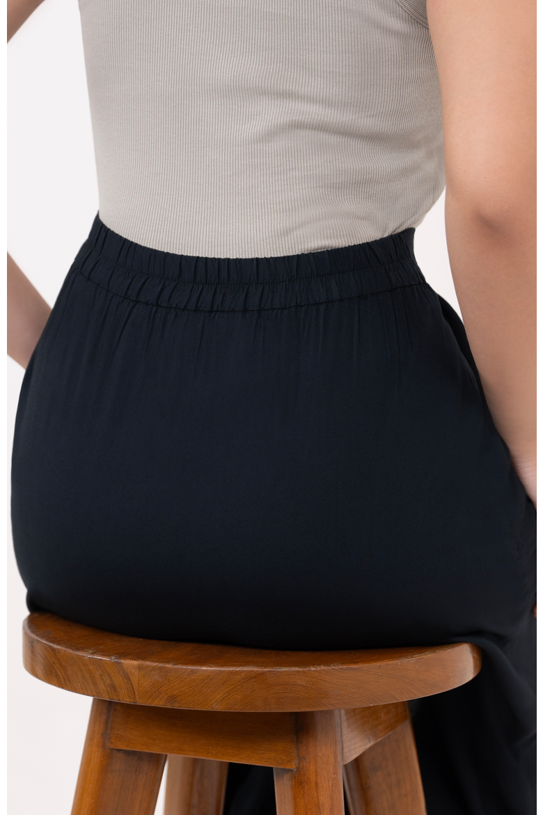 The Midi Skirt, Alternate, color, Black