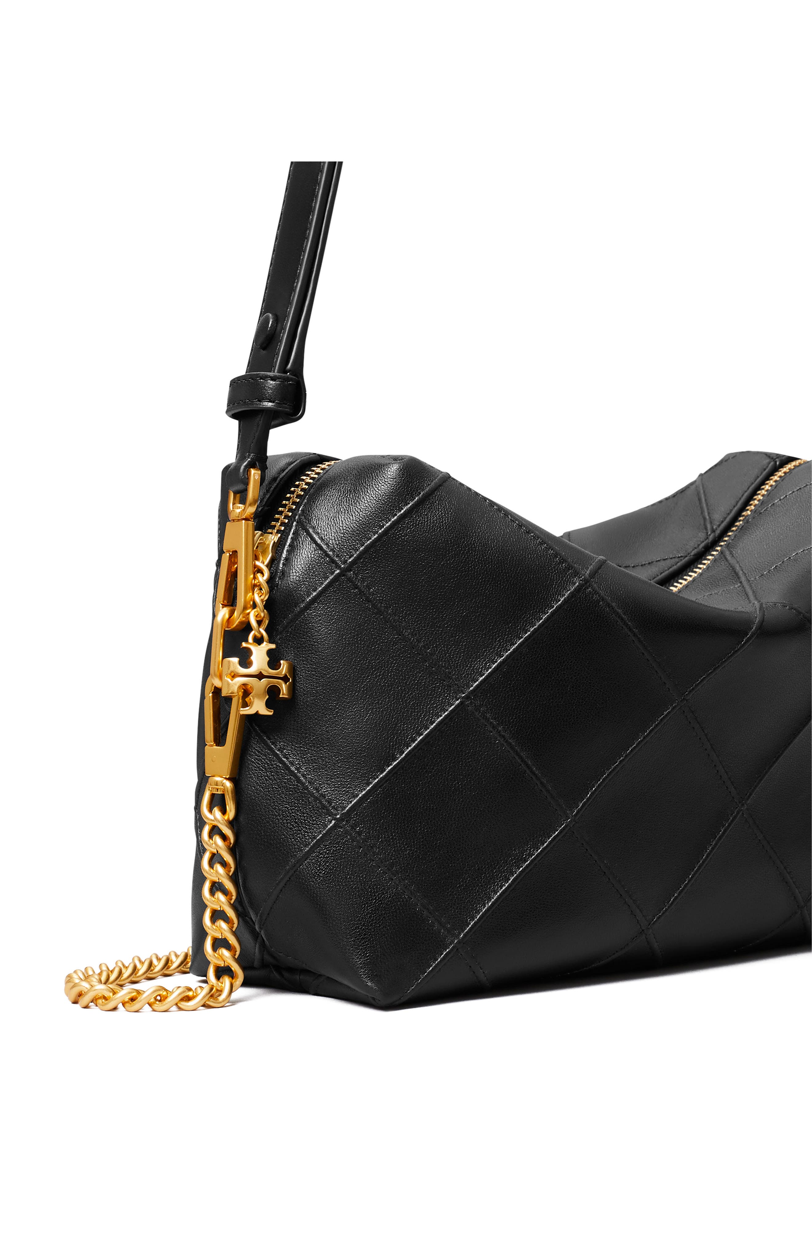 Large Fleming Leather Crossbody, Alternate, color, BLACK