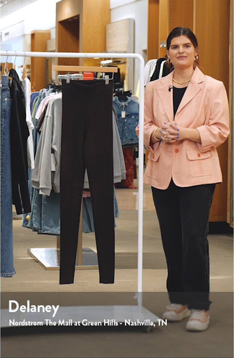 Cotton Blend Rib Leggings, sales video thumbnail