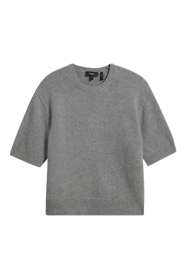 Short Sleeve Knit Tee, Alternate, color, GREY HEATHER