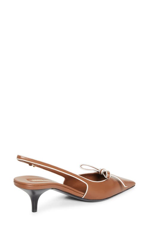 MIU MIU MIU MIU BOW SLINGBACK KITTEN HEEL PUMP