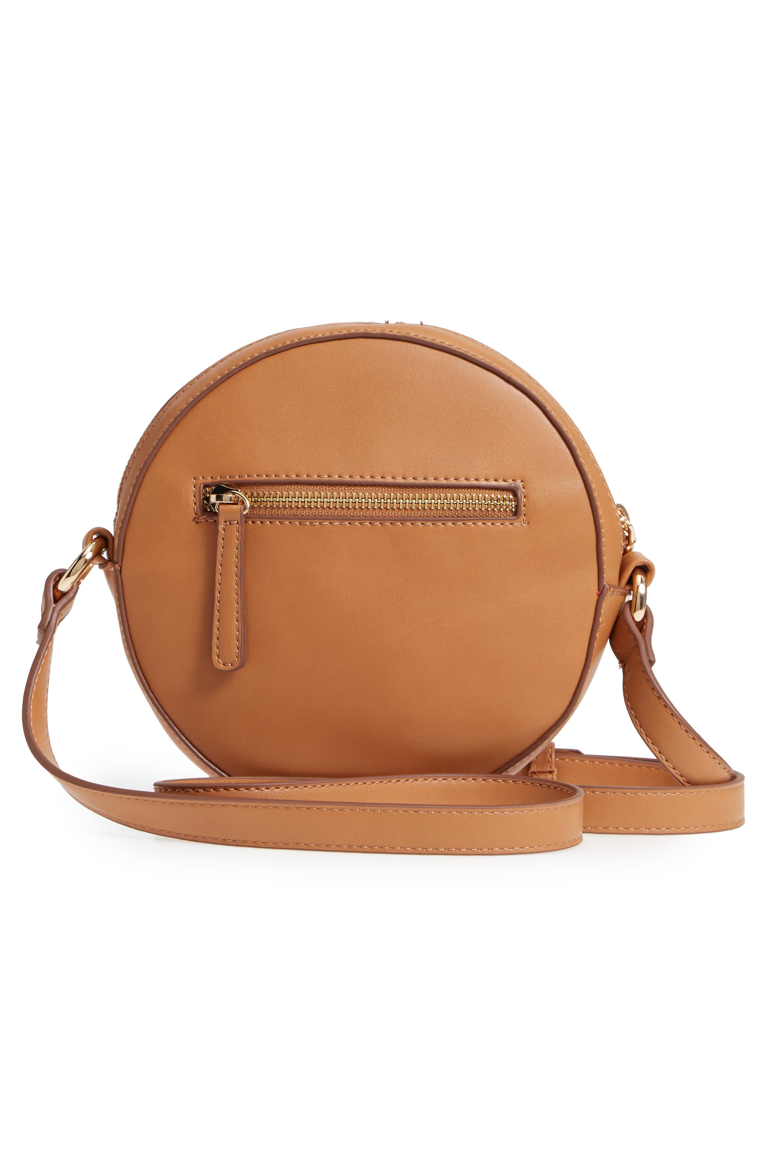 Faux Leather Canteen Crossbody Bag, Alternate, color, CAMEL