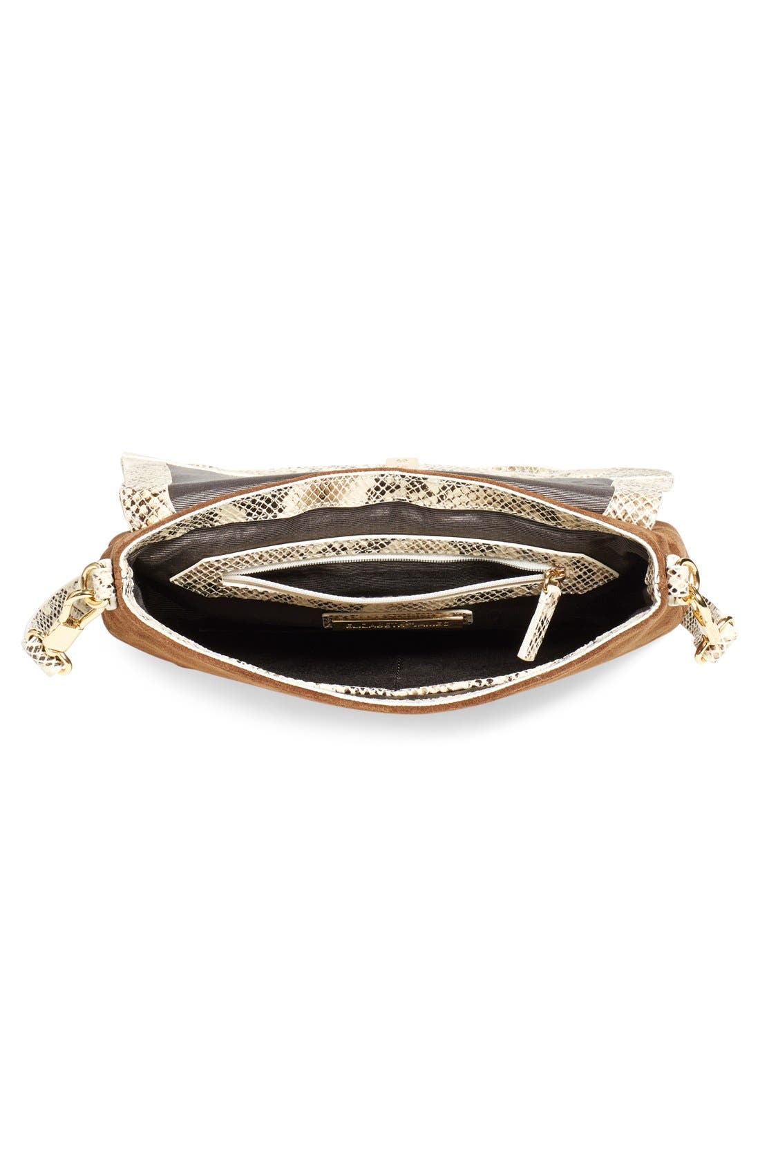 'Mini Cynnie' Suede Crossbody Bag, Alternate, color, COCO MULTI