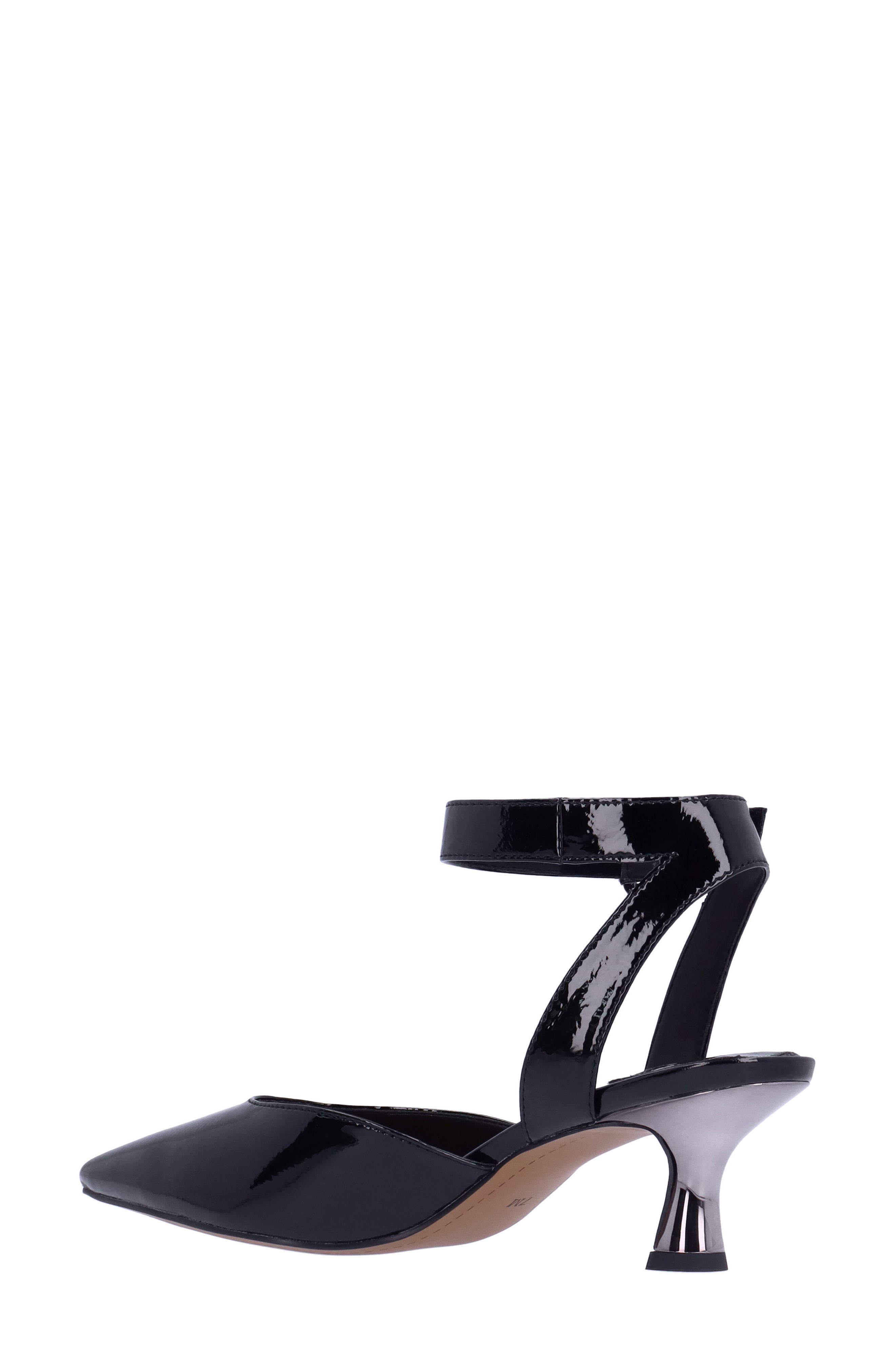 J. Reneé Tamsin Ankle Strap Pointed Toe Pump, Alternate, color, Black