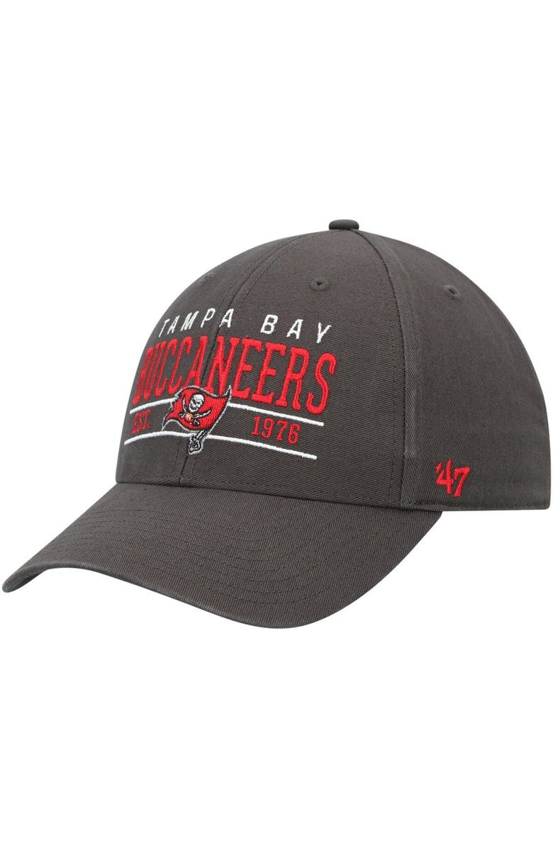 '47 Men's '47 Graphite Tampa Bay Buccaneers Centerline MVP Adjustable Hat, Main, color, 