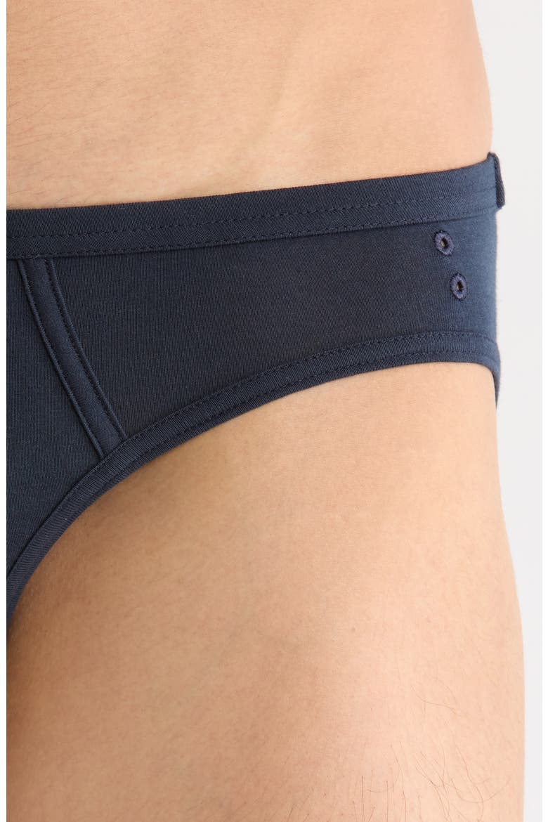 Slim Y-Front Stretch Cotton Briefs, Alternate, color, NAVY
