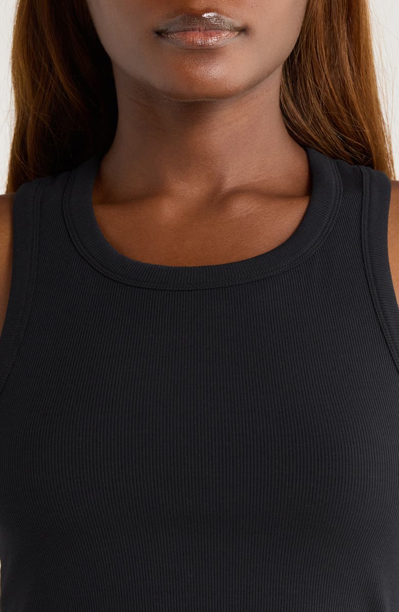 TomboyX Rib Longline Sports Bra, Alternate, color, Black