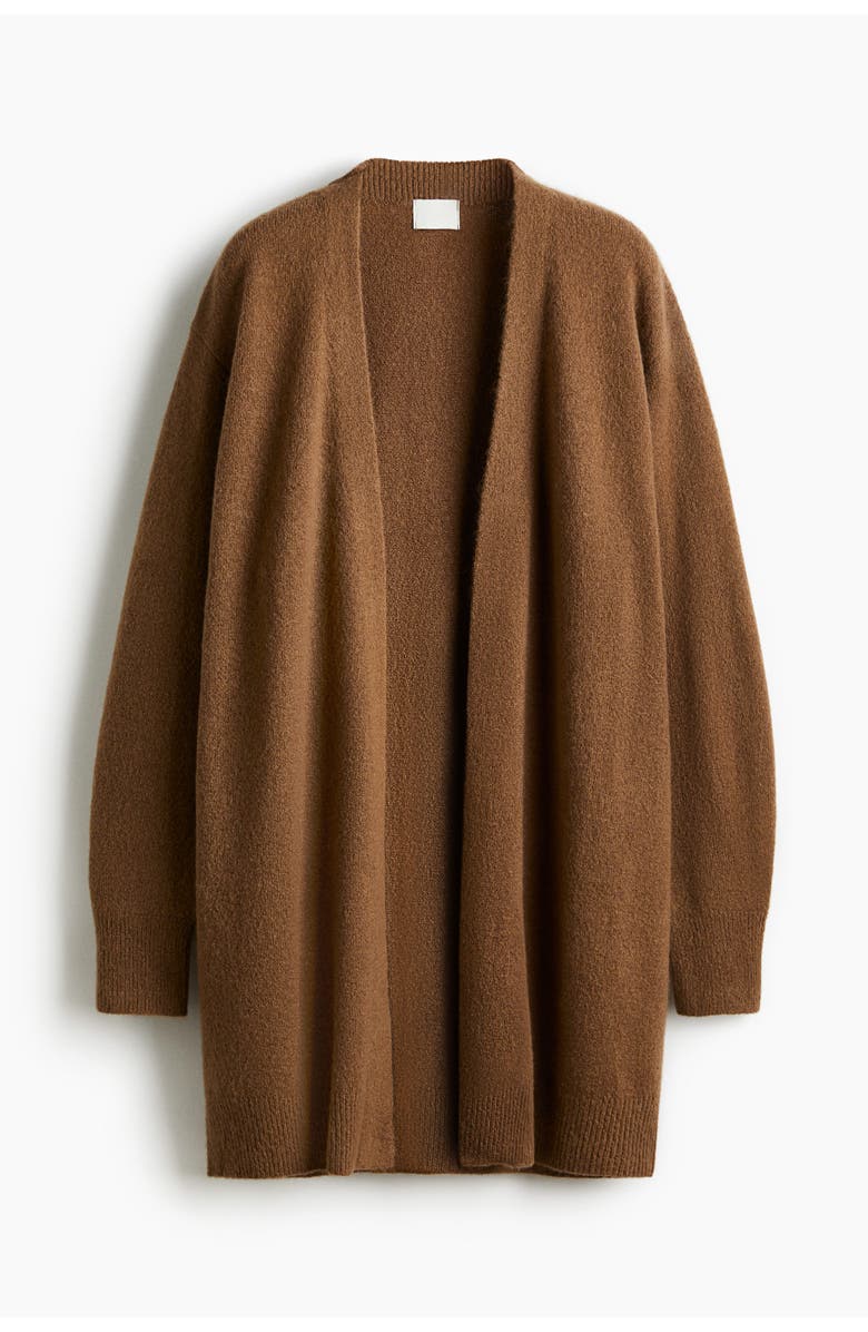 H&M Long Cardigan, Main, color, Brown