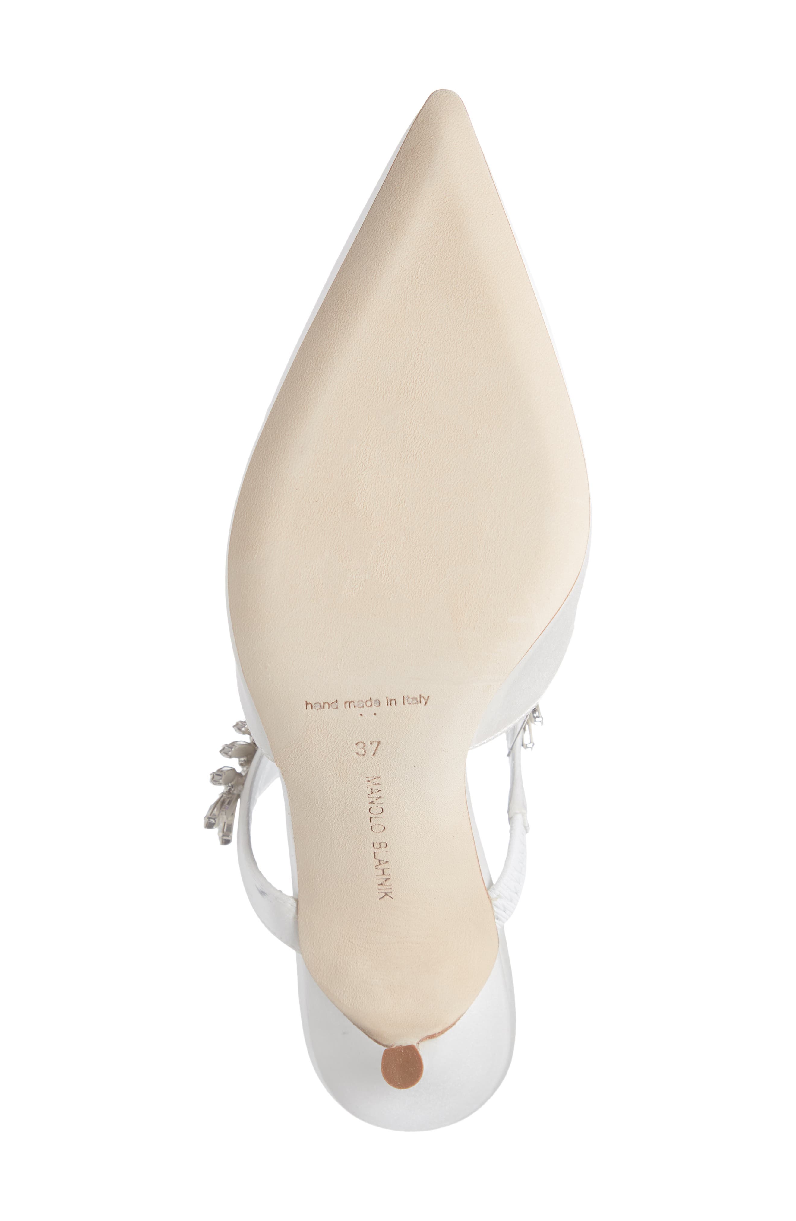Manolo Blahnik Lurum Crystal Leaf Mule, Alternate, color, 