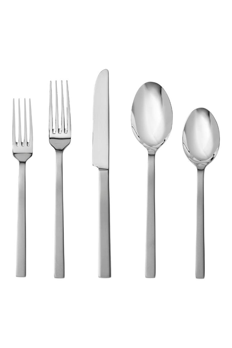 Viggo Satin 20-Piece Flatware Set, Main, color, SILVER