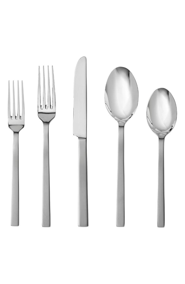 Fortessa Viggo Satin 20-Piece Flatware Set, Main, color, Silver