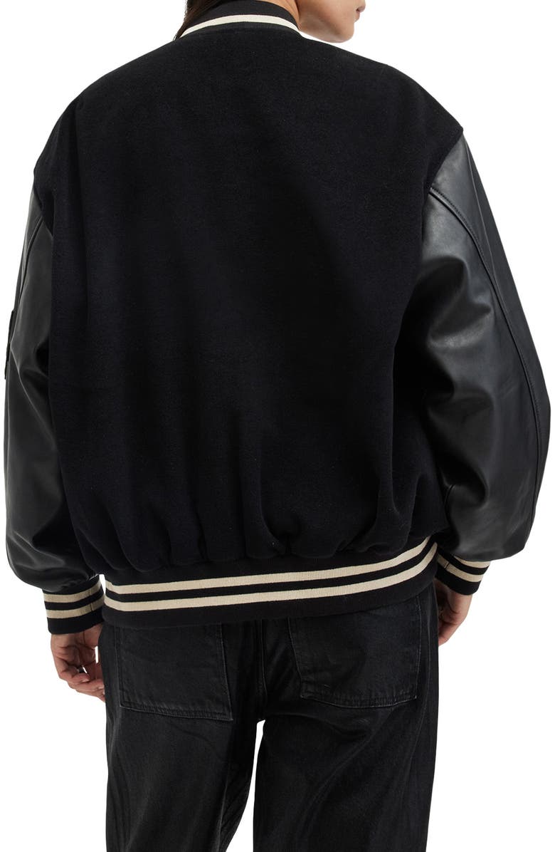 AllSaints Valeria Cashmere Blend Varsity Jacket, Alternate, color, 