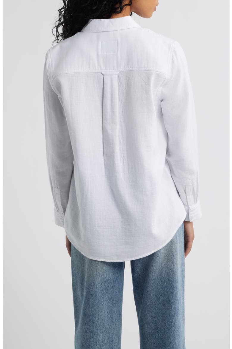 Freeman Cotton Button-Up Shirt, Alternate, color, WHITE