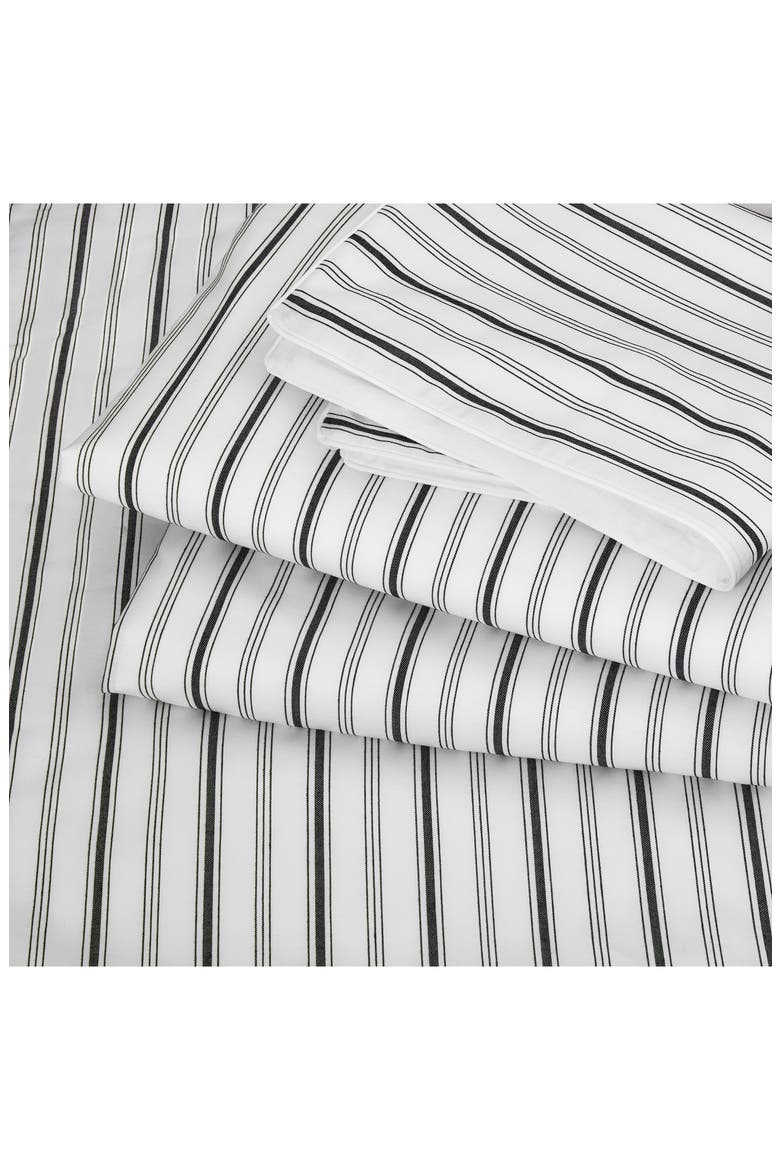 Bailey Stripe Duvet Cover, Alternate, color, WHITE/ BLACK