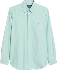 Polo Ralph Lauren Classic Fit Solid Green Button-Down Oxford Shirt