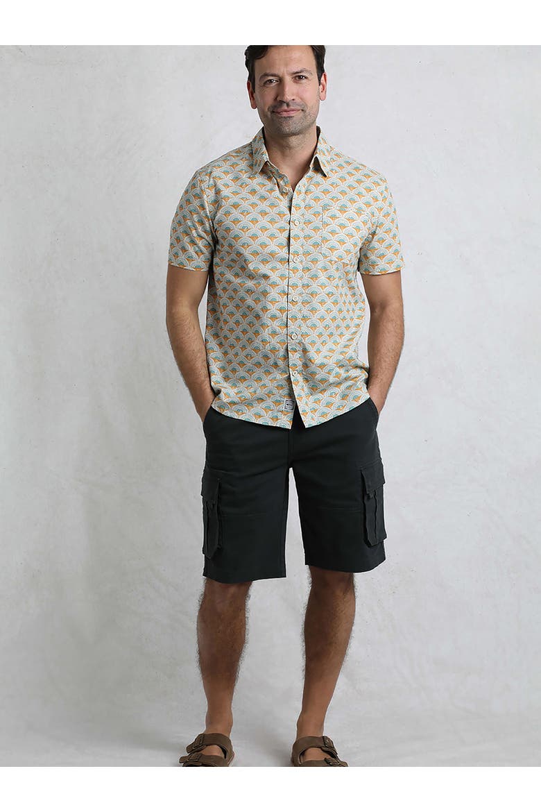 Faraway Printed Shirt, Alternate, color, Caramel