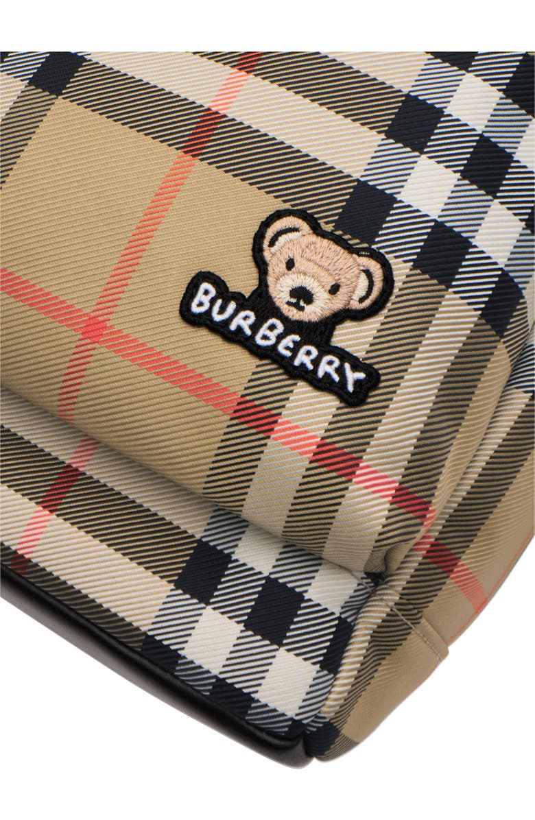 Burberry Check Backpack, Alternate, color, Sand