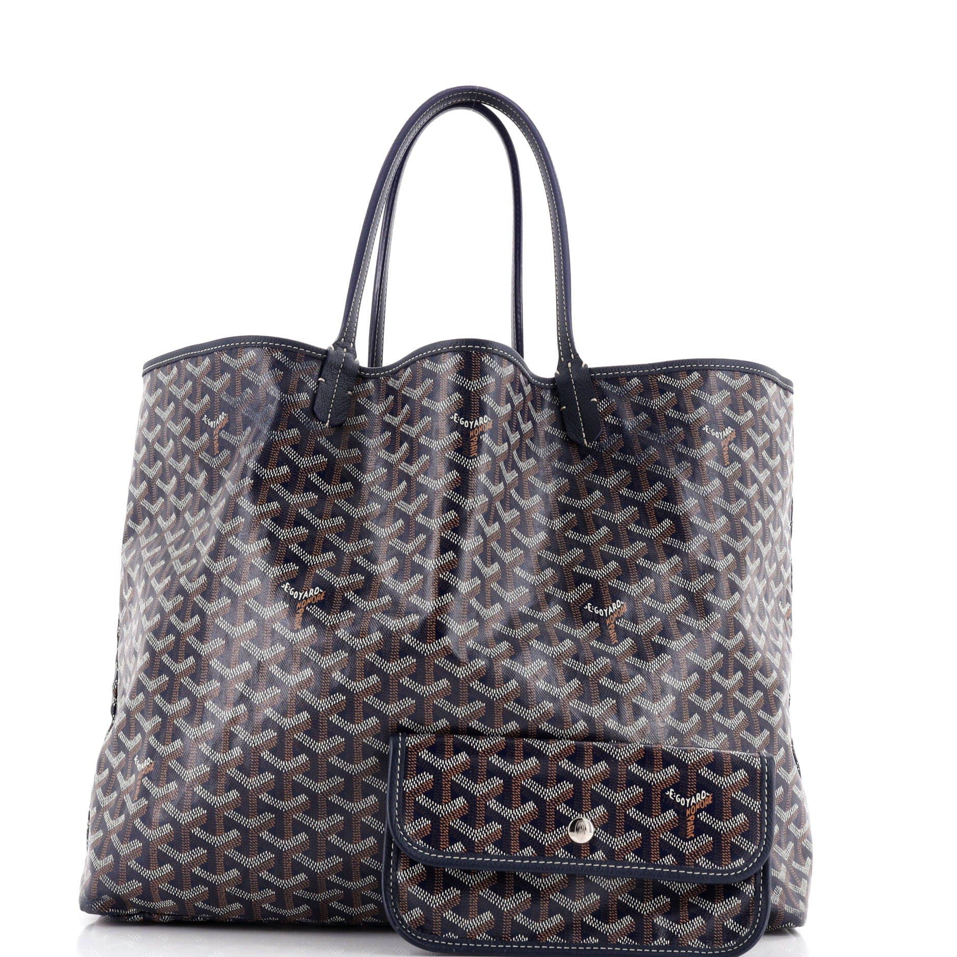 Pre-Owned Goyard Saint Louis Tote Coated Canvas GM, Alternate, color, Blue