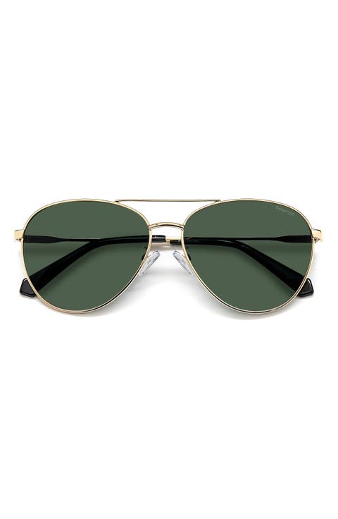 60mm Polarized Aviator Sunglasses