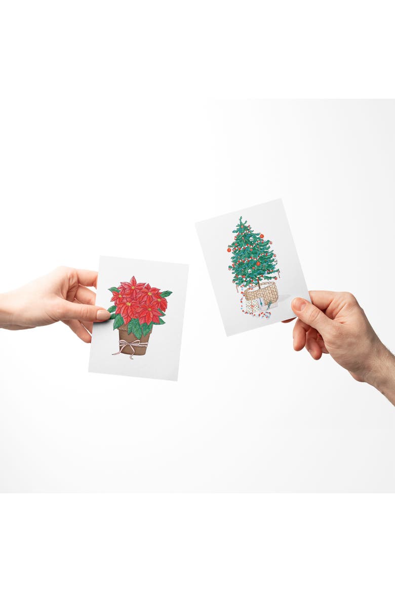 Oh Christmas Tree, Poinsettia, Wreath Winter/Holiday/Christmas Greeting Card Pack Sets, Alternate, color, Multi-Pack