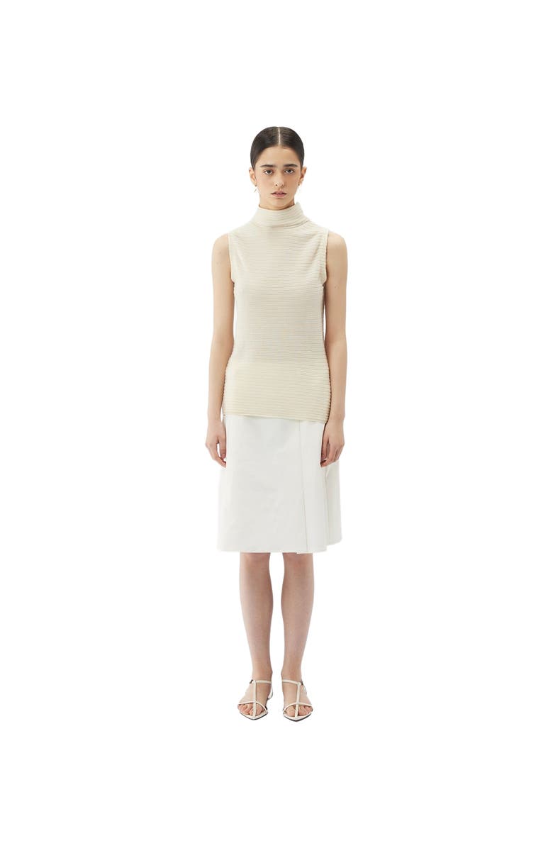 GOBI Mongolian Cashmere Lightweight Cashmere Silk Turtleneck, Alternate, color, Marshmallow