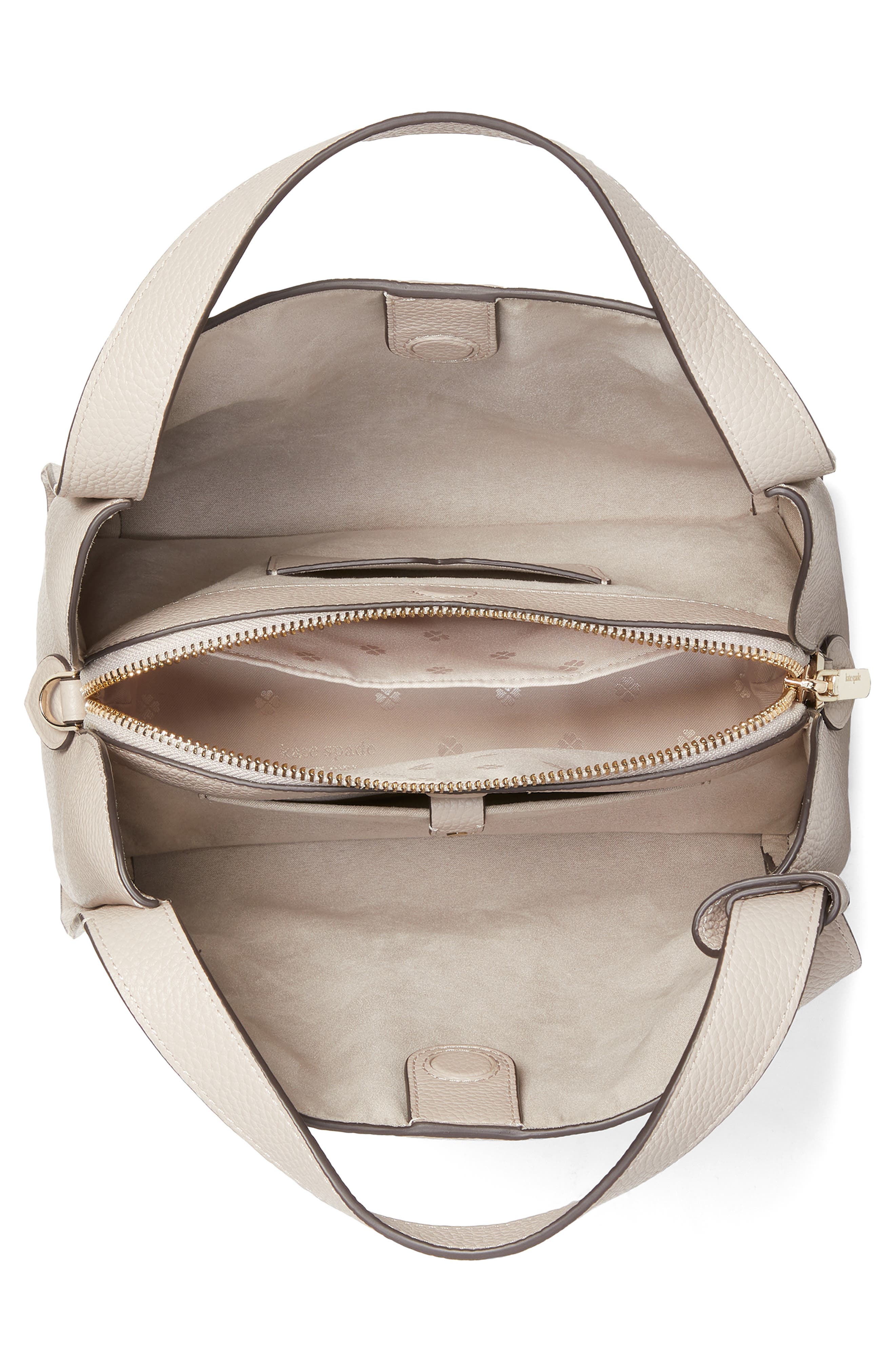 knott medium leather tote, Alternate, color, MUSHROOM CAP