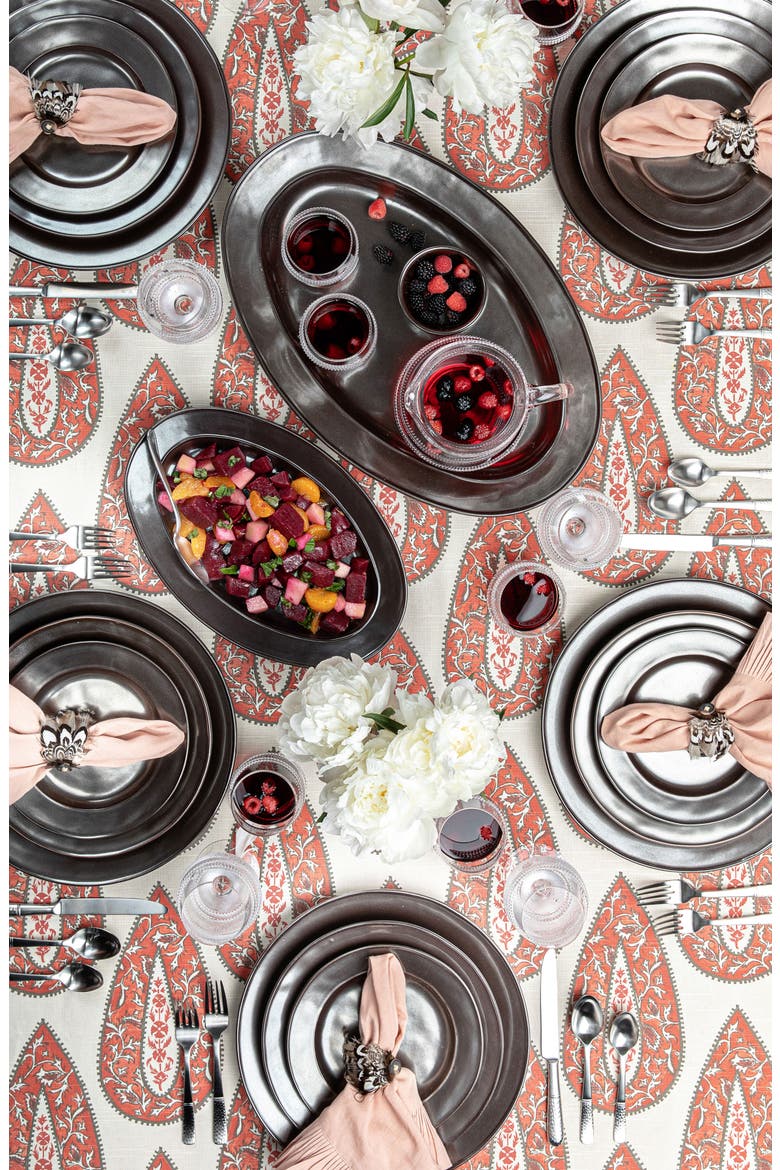Pewter Stoneware 16-Piece Dinnerware Set, Alternate, color, GREY