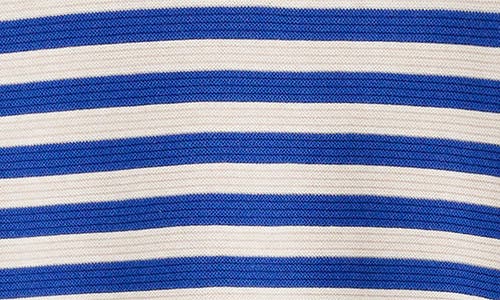 Seasalt Cornwall Makers Stripe Rib Organic Cotton Sweater In Knit Mini Cornish Ink Chalk