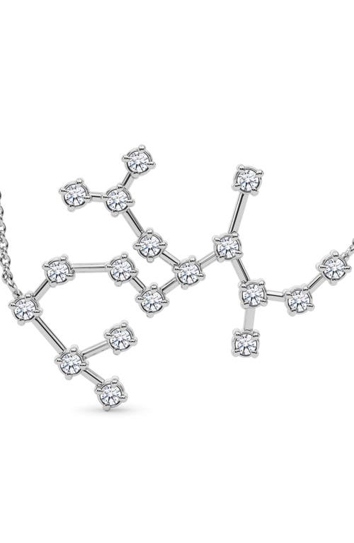 Hautecarat Sagittarius Constellation Lab Created Diamond Necklace In 18k White Gold