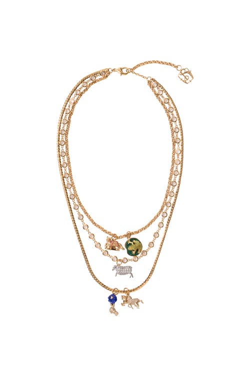 Charm Triple Layer Necklace